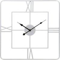 Interiors by PH Premier Housewares Square Silver Finish Wall Clock