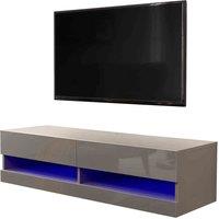GFW Galicia 120Cm Wall TV Unit With Led - Grey, Grey