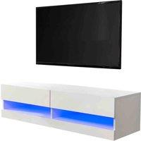 GFW Galicia 120Cm Wall TV Unit With Led - White, White