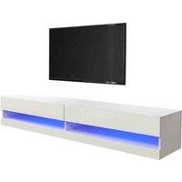 GFW Galicia 150Cm Wall TV Unit With Led - White, White