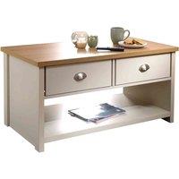 GFW Lancaster 2 Drawer Coffee Table - Cream, Cream