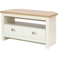 GFW Lancaster Corner TV Unit - Cream, Cream