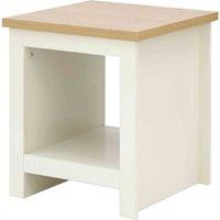 GFW Lancaster Side Table With Shelf - Cream, Cream