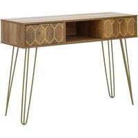 GFW Orleans 2 Drawer Console Desk - Mango, Brown