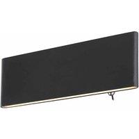 Globo Siegfried Small Black Switched Wall Light, Black