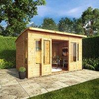 Mercia 12 x 8ft Premium Helios Summerhouse, Brown