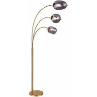 Globo Smoky 3 Light Gold Floor Lamp