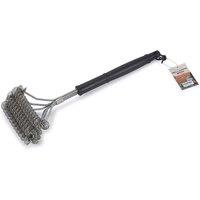Norfolk Grills Norfolk Grill Tools Triple Head Cleaning Brush, Black