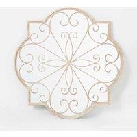 Mirroroutlet Rose Petal Shaped Garden Cream Mirror 90cm X 90cm, Cream