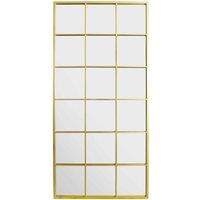 Mirroroutlet Genestra Gold Modern Window Garden Wall Mirror 174cm X 85cm, Gold