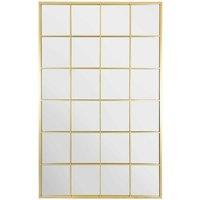 MirrorOutlet Mirror Genestra Gold Modern Window Garden Wall Mirror 174 X 110cm, Gold