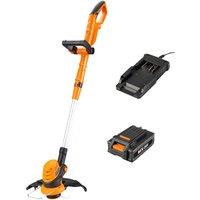 LawnMaster MX 24V 25cm Cordless Grass Trimmer, Orange