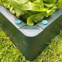 Garden Skill Gardenskill Build-a-bed Raised Vegetable Grow Bed And Planter 1 X 1 X 0.15M, Green