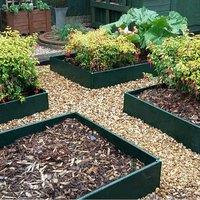 Garden Skill Gardenskill Build-a-bed Raised Vegetable Grow Bed And Planter 2 X 1 X 0.25M, Green