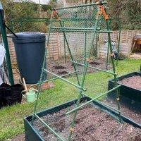 Garden Skill Gardenskill Cucumber Trellis And Pea Support Frame For Heavy Climbing Plants 1.5M X 0.75M X 1.4M, Green