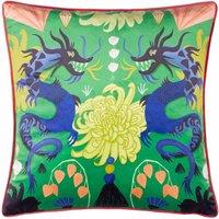 Kate Merritt Dragons Polyester Filled Cushion Multicolour, Multi