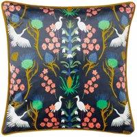 Kate Merritt Herons Polyester Filled Cushion Blue, Blue