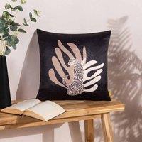 Furn. Aurora Polyester Filled Cushion Blush Black, Pink