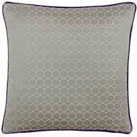 Paoletti Balham Polyester Filled Cushion Taupe Purple, Cream