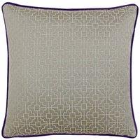 Paoletti Belsize Polyester Filled Cushion Taupe Purple, Cream