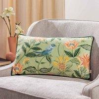 Evans Lichfield Chatsworth Aviary Polyester Filled Cushion Sage, Green