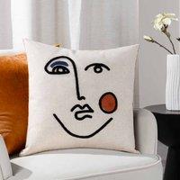 Furn. Cleo Polyester Filled Cushion Ginger Navy, Orange