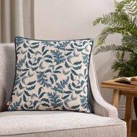 Evans Lichfield Chatsworth Topiary Polyester Filled Cushion Petrol, Blue