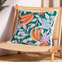 Furn. Cypressa Polyester Filled Cushion Teal, Blue