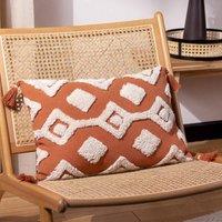 Furn. Dharma Polyester Filled Cushion Brick, Orange