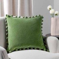 Furn. Dora Polyester Filled Cushion Leaf Green, Green