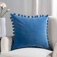 Furn. Dora Polyester Filled Cushion Sky Blue, Blue