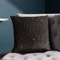 Paoletti Evoke Polyester Filled Cushion Black, Black