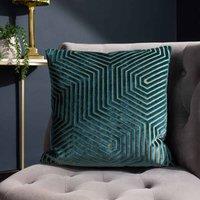 Paoletti Evoke Polyester Filled Cushion Teal, Blue