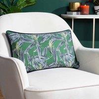 Wylder Tropics Ebon Wilds Nkiru Polyester Filled Cushion Green, Green