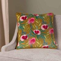 Wylder Nature House Of Bloom Poppy Polyester Filled Cushion Saffron, Yellow