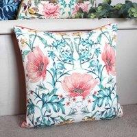 Evans Lichfield Heritage Peony Polyester Filled Cushion Coral, Orange