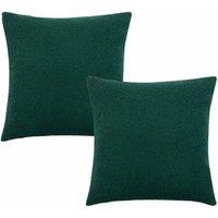 Furn. Malham Twin Pack Polyester Filled Cushions Emerald, Green