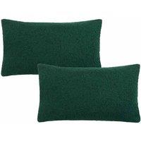 Furn. Malham Twin Pack Polyester Filled Cushions Emerald, Green