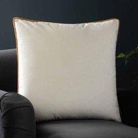 Paoletti Meridian Polyester Filled Cushion Ecru Ginger, Cream
