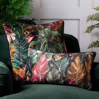 Wylder Tropics Mogori Leafage Polyester Filled Cushion Autumn, Orange