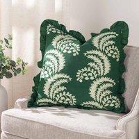 Paoletti Montrose Polyester Filled Cushion Bottle Green, Green