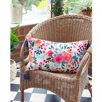Wylder Posies Polyester Filled Cushion Multicolour Blue, Multi