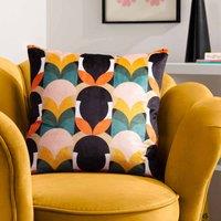 Heya Home Raeya Polyester Filled Cushion Peach Black, Pink