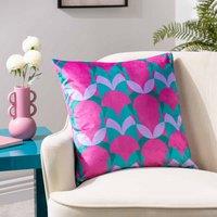 Heya Home Raeya Polyester Filled Cushion Pink Jade, Pink