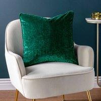 Paoletti Ripple Polyester Filled Cushion Emerald, Green