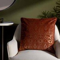 Paoletti Tayanna Polyester Filled Cushion Brick, Orange