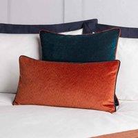 Paoletti Torto Rectangular Polyester Filled Cushion Brick Teal, Orange