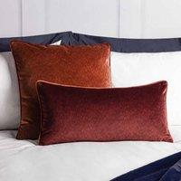 Paoletti Torto Rectangular Polyester Filled Cushion Marsala Red Russet, Red