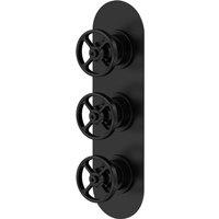 Hudson Reed Triple Valve - Matt Black