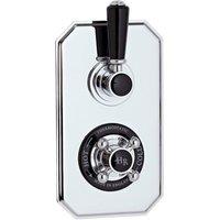 Hudson Reed Twin Concealed Shower Valve - Chrome Black